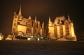 006 Das Schloss Klink im Winter bei Nacht